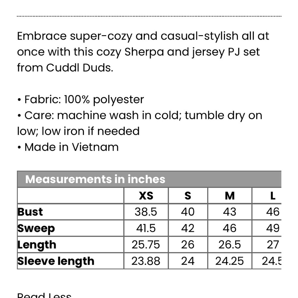 🆕 CUDDL DUDS Cozy SherpaTop Size Large - Picture 6 of 7